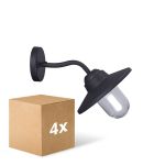Fordelspakke 4x D'Lite Vægbelysning Ember Sort | IP54 - Egnet til 1x E27