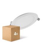 Fordelspakke 4x Ledvance LED downlight Comfort DN105 6W 420lm 120D - 830 varm hvid | 118mm 