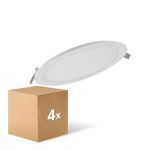Fordelspakke 4x Ledvance LED Downlight Slim Runde DN210 18W 1530lm 120D - 830 Varm Hvid | 225mm