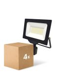 Fordelspakke 4x Noxion LED Projektør Beamy G3 50W 5500lm 110D - 840 Kold Hvid | IP44 - Bevægelses- og Lyssensor - Symmetrisk