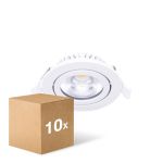 Fordelspakke 10x Noxion LED Vipbar Slim Spot Hvid Runde 6W 520lm 60D - 927 Ekstra Varm Hvid | 85mm - IP54 - Dæmpbar - Bedste Farvegengivelse