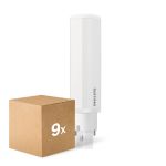 Fordelspakke 9x Philips CorePro PL-C LED 6.9W 770lm - 840 Kold Hvid | 2-Pinde - Erstatter 18W