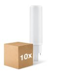 Fordelspakke 10x Ledvance Dulux-D LED 7W - 840 Kold Hvid | 4-Pinde - Erstatter 18W