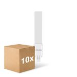 Fordelspakke 10x Noxion Lucent PL-S LED 4.3W - 827 Ekstra Varm Hvid | 2-Pinde - Erstatter 9W