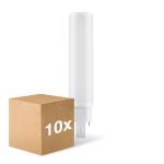 Fordelspakke 10x Ledvance Dulux D/E LED 10W - 840 Kold Hvid | 4-Pinde - Erstatter 26W