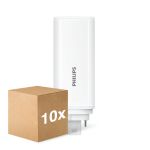 Fordelspakke 10x Philips CorePro PL-T LED Pære HF 9W - 830 Varm Hvid | 4-Pinde - Erstatter 26W