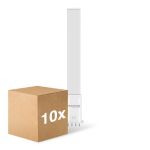 Fordelspakke 10x Noxion Lucent PL-S LED  6W - 840 Kold Hvid | 4-Pinde - Erstatter 11W