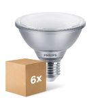 Fordelspakke 6x Philips Master Value LED Pære Reflektor E27 PAR30S 9.5W 760lm 25D - 930 Varm Hvid | Bedste Farvegengivelse - Dæmpbar - Erstatter 75W