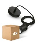 Fordelspakke 4x Philips Cord Vintage E27 sort