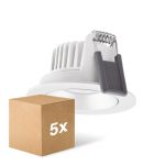 Fordelspakke 5x Ledvance LED spot Adjust Aluminium Hvid 8W 680lm 36D - 930 varm hvid | Udsnit 68mm - IP20 - bedste farvegengivelse - dæmpbar