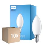 Fordelspakke 10x Philips Corepro LED Kerte E14 matt 6.5W 806lm - 840 kold hvid | erstatter 60W