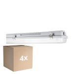 Fordelspakke 4x Ledvance LED Fugttæt Armaturhus MT Gen 3 IP65 | Egnet til 2x150cm LED Lysrør