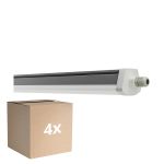 Fordelspakke 4x Ledvance Vandtæt Lysrender Fugttæt FLEX Ledningsgennemføring 42W 6900lm - 865 Dagslys | 150cm - Erstatter 2x58W