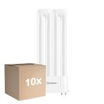 Fordelspakke 10x Ledvance DULUX-F LED 12W - 840 Kold Hvid | 4-Pinde - Erstatter 24W