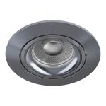 Noxion Forsænket Spot Vision MR16 Vipbar Skinnende Grå | 82mm - Udsnit 69mm - IP20 - Inkl. GU10 Sokkel