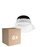 Fordelspakke 6x Noxion LED Downlight Hera Dyb Forsænket Hvid 21W 2400lm 100D - 827-830-840 CCT | 226mm - Udsnit 200mm