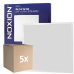 Fordelspakke 5x Noxion LED Panel Delta Value V5 Backlit 28W 3920lm - 830-840 CCT | 60x60cm - UGR <19 - Philips Driver