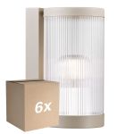 Fordelspakke 6x Nordlux Coupar Vægbelysning Aluminium Sanded | IP54 - Egnet til E27