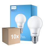 Fordelspakke 10x Philips Corepro LED Pære E27 Pære matt 4.9W 470lm - 840 kold hvid | erstatter 40W
