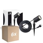 Fordelspakke 6x D'Lite Jordspyd Lys Fuse Strømkabel Sort | IP65 - Egnet til 1x GU10 | incl. cable 2 Meter