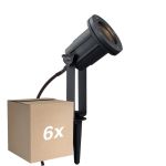 Fordelspakke 6x Nordlux Pigtråd Light Aluminium Sort | Egnet til GU10
