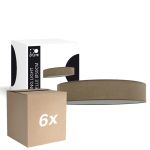 Fordelspakke 6x D'Lite Loftlampe Lunelle 50cm Tekstil Brun | Egnet Til 3x E27 