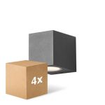 Fordelspakke 4x D'Lite Vægbelysning Vrebos Sort | IP54 - Egnet Til 1x GU10