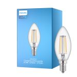Philips Corepro LED Kerte E14 filament klar 4.3W 470lm - 827 ekstra varm hvid | erstatter 40W