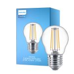Philips Corepro LED Lustre E27 Kugle filament klar 4.3W 470lm - 827 ekstra varm hvid | erstatter 40W