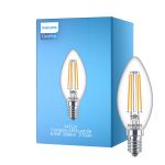 Philips Corepro LED Kerte E14 filament klar 6.5W 806lm - 827 ekstra varm hvid | erstatter 60W