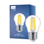 Philips Master Value LED Lustre E27 Kugle filament klar 3.4W 470lm - 927 ekstra varm hvid | bedste farvegengivelse - dæmpbar - erstatter 40W