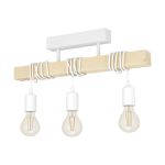Eglo Loftlampe Townshend Stål Hvid Træ | IP20 - Egnet til 3x E27 