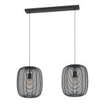 Eglo Pendel Lampe Rinroe Stål Sort | Egnet til 2x E27