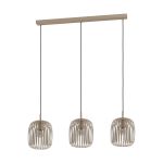 Eglo Pendel Lampe Romazzina Stål Slebet | IP20 - Egnet til 3x E27 