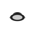 Noxion LED Downlight Hera Flad Forsænket Sort 9W 900lm 80D - 827-830-840 CCT | 132mm - Udsnit 120mm