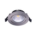 Noxion LED Vipbar Slim Spot Sølv Runde 6W 550lm 60D - 927 Ekstra Varm Hvid | 85mm - IP54 - Dæmpbar - Bedste Farvegengivelse