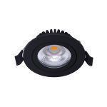 Noxion LED Vipbar Slim Spot Sort Runde 5W 550lm 60D - 940 Kold Hvid | 85mm - IP54 - Dæmpbar - Bedste Farvegengivelse