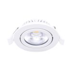 Noxion LED Vipbar Slim Spot Hvid Runde 6W 520lm 60D - 927 Ekstra Varm Hvid | 85mm - IP54 - Dæmpbar - Bedste Farvegengivelse
