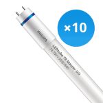 Fordelspakke 10x Philips LED Lysrør T8 MASTER (EM/Mains) Ultra Output 14.7W 2500lm - 840 kold hvid | 120cm - erstatter 36W