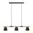 Nordlux Theo 3-Rail Pendel Lampe Metal og Træ Sort | Egnet til 3x GU10