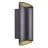 Nordlux Nico Vægbelysning Aluminium Sort Up & Down | IP54 - Egnet til 2x GU10