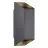 Nordlux Nico Vægbelysning Aluminium Sort Up & Down | IP54 - Egnet til 2x GU10