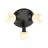 Nordlux Milford Loftlampe Glas Mini 3-Rondel Sort | Egnet til 3x E14