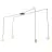 Emibig Pendel Lampe Fuji Stål Guld | Egnet til 1x E14 - Max 10W, 1x GU10 - Max 10W, 2x GX53 - Max 10W