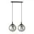 Emibig Pendel Lampe Cosmo Stål Sort | Egnet til 2x E14 - Max 10W
