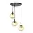 Emibig Pendel Lampe Cosmo Stål Sort | Egnet til 3x E14 - Max 10W