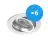 Fordelspakke 6x Noxion Forsænket Spot Vision MR16 Vipbar Aluminium | Udsnit 69mm - GU10 sokkel