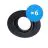 Fordelspakke 6x Noxion Forsænket Spot Logic MR16 Vipbar sort | Udsnit 80mm - GU10 sokkel