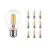 Fordelspakke 10x Noxion Lucent filament LED E27 Pære klar 4.5W 470lm - 827 ekstra varm hvid | erstatter 40W