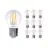 Fordelspakke 10x Noxion Lucent Lustre LED E27 Kugle filament klar 4.5W 470lm - 827 ekstra varm hvid | dæmpbar - erstatter 40W